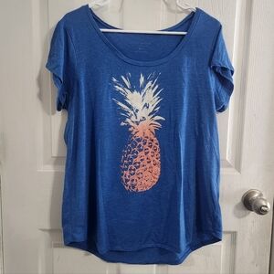Lucky brand pineapple graphic tee women XL